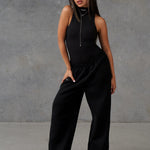 black mock neck bodysuit - women's black dress tops